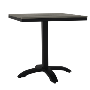 Kerti asztal, szürke/fém/artwood, NAKUL