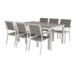 Asztal és szék garnitúra Dallas 3022 (Fehér + Szürke)