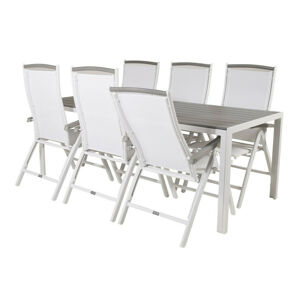 Asztal és szék garnitúra Dallas 2325 (Fehér + Szürke)