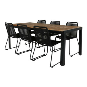 Asztal és szék garnitúra Dallas 2907 (Fekete)