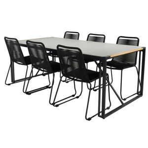 Asztal és szék garnitúra Dallas 2396 (Fekete)