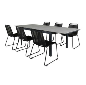 Asztal és szék garnitúra Dallas 3505 (Fekete)
