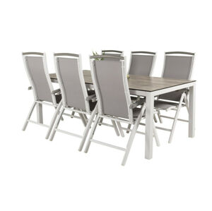 Asztal és szék garnitúra Dallas 2492 (Szürke + Fehér)