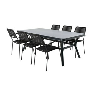 Asztal és szék garnitúra Dallas 2985 (Fekete)
