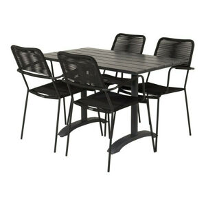 Asztal és szék garnitúra Dallas 2283 (Fekete)
