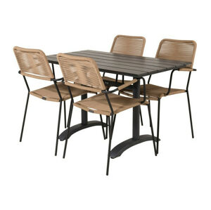 Asztal és szék garnitúra Dallas 2283 (Barna + Fekete)