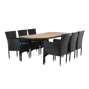Asztal és szék garnitúra Dallas 3525 (Fekete)
