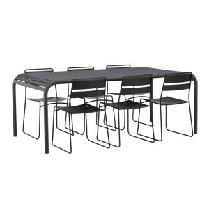 Asztal és szék garnitúra Dallas 3543 (Fekete)