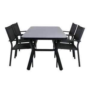 Asztal és szék garnitúra Dallas 3587 (Fekete)