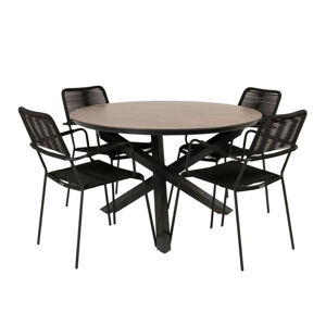 Asztal és szék garnitúra Dallas 3605 (Fekete)