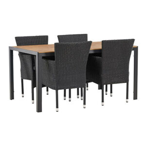 Asztal és szék garnitúra Dallas 3613 (Fekete)