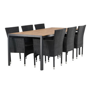 Asztal és szék garnitúra Dallas 3626 (Fekete)