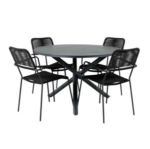 Asztal és szék garnitúra Dallas 3729 (Fekete)