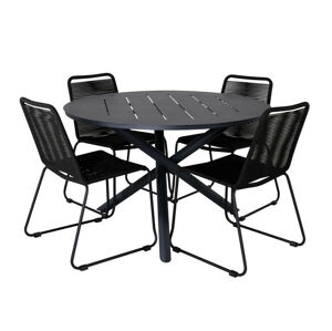 Asztal és szék garnitúra Dallas 3728 (Fekete)