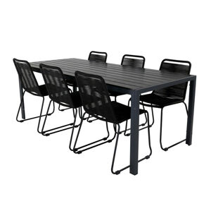 Asztal és szék garnitúra Dallas 3860 (Fekete)