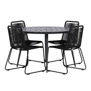 Asztal és szék garnitúra Dallas 3925 (Fekete)