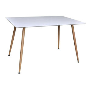 Asztal Dallas 4306 (Fényes fehér + Fényes fa)