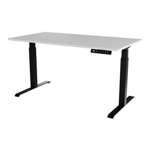 Állítható magasságú íróasztal Charlotte 195 (Fehér + Fekete)