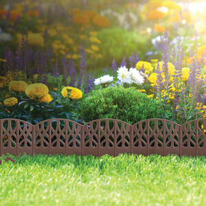 Virágágyás szegély / kerítés - 16 x 15 cm - barna - 20 db / csomag