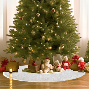 Műszőrme a karácsonyfa alá, fehér, 150x150, RABITO
