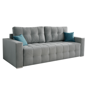 Kanapé Big sofa, világosszürke/türkiz, AGIL