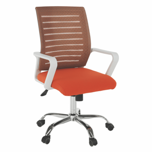 Irodai szék, fehér/narancssárga, CAGE