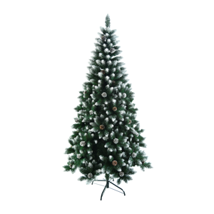 Karácsonyfa tobozokkal, havas,  180cm, CHRISTMAS TYP 4