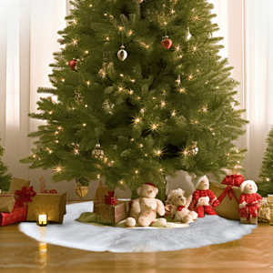 Műszőrme a karácsonyfa alá, fehér, 100x100, EBONO