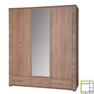 Tükrös szekrény typ 2, tölgy sonoma, GRAND