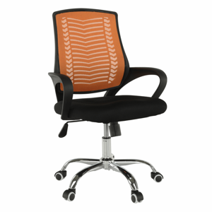 Irodai szék, narancssárga/fekete/króm, IMELA TYP 2