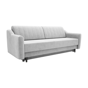 Kihúzható kanapé, szürke szövet/fekete, INFINO