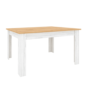 Étkezőasztal kinyitható,  tölgy craft arany/tölgy craft fehér, 135-184x86 cm, UDBURY