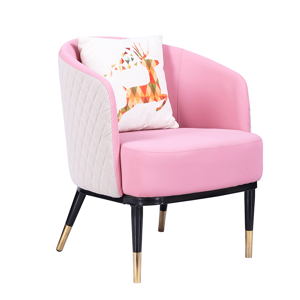 Dizájn fotel, rózsaszín/bézs, KALILA