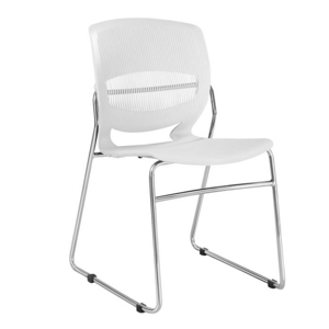 Irodai szék, műanyag+fém, fehér, IMENA