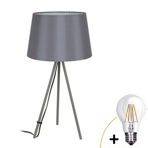 Asztali lámpa,szürke, háromlábú, MILANO WA005-G