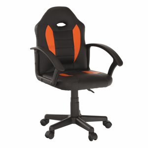 Irodai szék, textilbőr fekete/narancssárga, MADAN NEW
