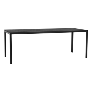Kerti asztal, 205 cm, fekete, ABELO