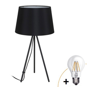 Asztali lámpa , fekete, háromlábú, MILANO WA005-B