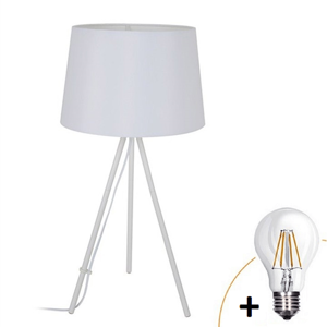 Asztali lámpa, fehér, háromlábú, MILANO WA005-W