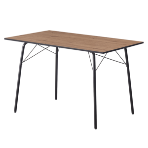 Étkezőasztal, artisan tölgy/fekete, 120x75x75 cm, NALAK TYP 2