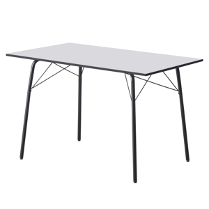Étkezőasztal, fehér/fekete, 120x75x75 cm, NALAK TYP 2