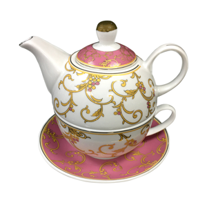 TEMPO-KONDELA NORA AFTERNOON TEA, teáskanna csészével, porcelán