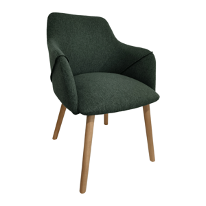 Design szék, zöld/bükk, PETRUS