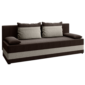 Szétnyitható kanapé, barna/szürkésbarna Taupe, PREMIUM NEW
