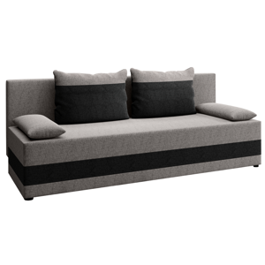 Szétnyitható kanapé, szürke/sötétszürke, PREMIUM NEW