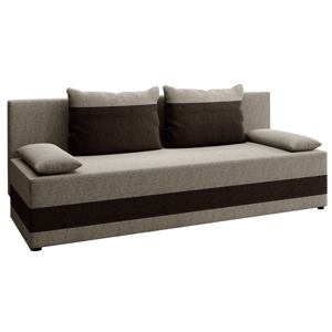 Szétnyitható kanapé, szürkésbarna/barna, PREMIUM