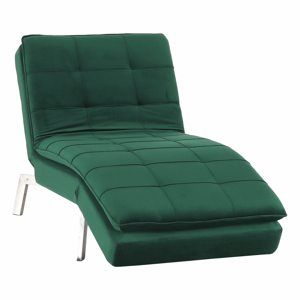 Fotel ágyfunkcióval, smaragd/króm, REMAN