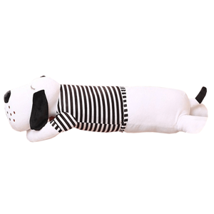 Plüss kutya, fehér/fekete csíkok, 50cm, REXO typ 1