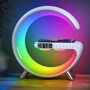 RGB intelligens LED lámpa, digitális kijelzővel, telefontöltéssel, ébresztő funkcióval