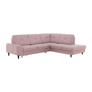 Felbomlottható kanapé, anyag Soro púder rozsaszín, jobb, PRAGA